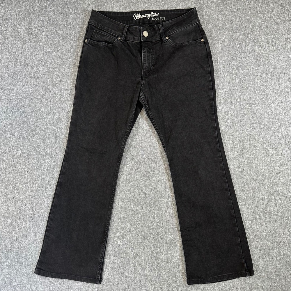 Wrangler Jeans Womens 9x30 Bootcut Black 1009MWZBK Stretch Denim